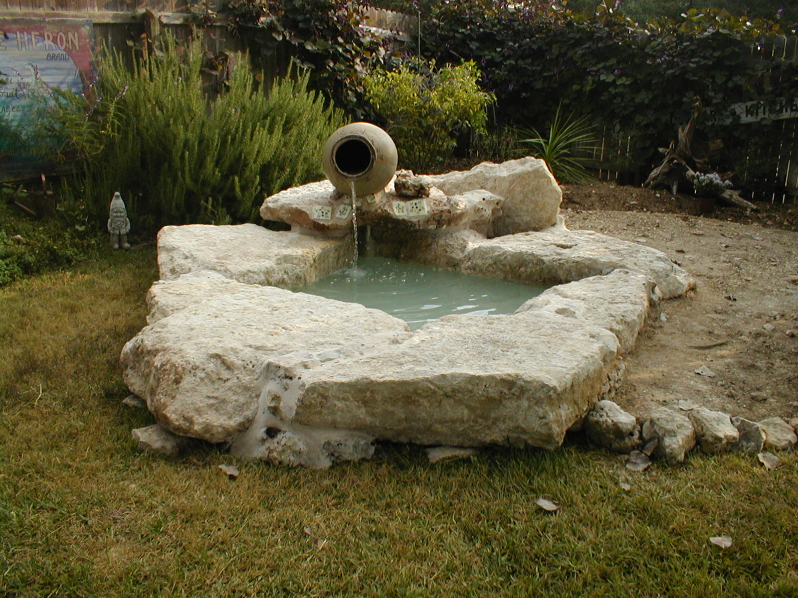 water feature stone pond - mediterrania iron